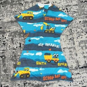 Sleeping Baby Zipadee Zip Swaddle Sleepsack in Blue with Trucks XS 3-6 Months